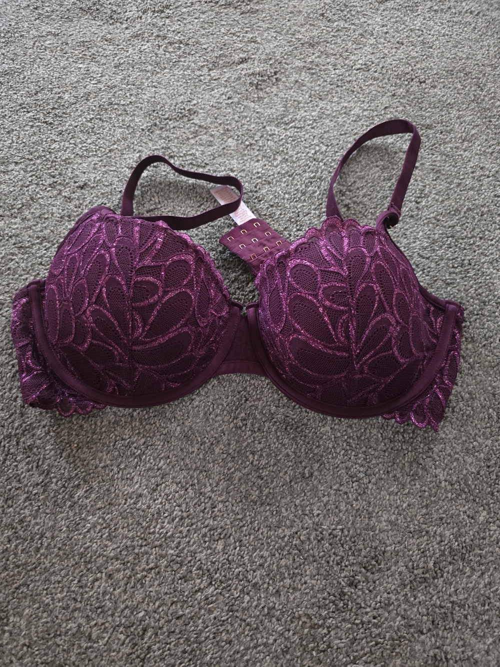 Savage X Fenty Plum Lace Balconette Bra